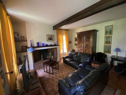 Le salon et la cheminée
